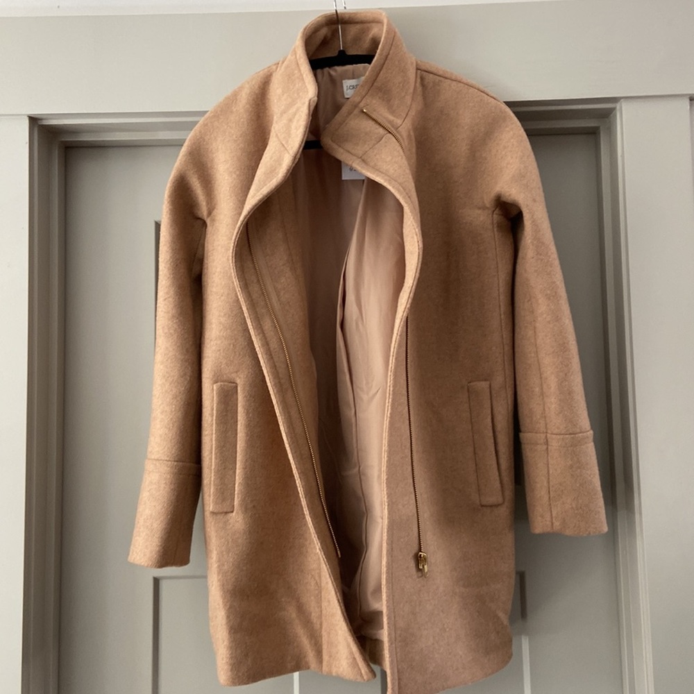 JCrew Cocoon Tan Long Coat